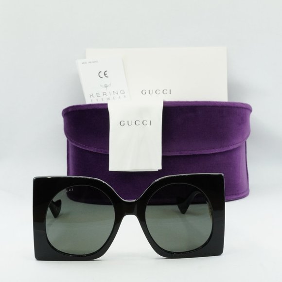 Gucci GG1254S 001 Square Sunglasses - Black/Grey - Picture 12 of 12